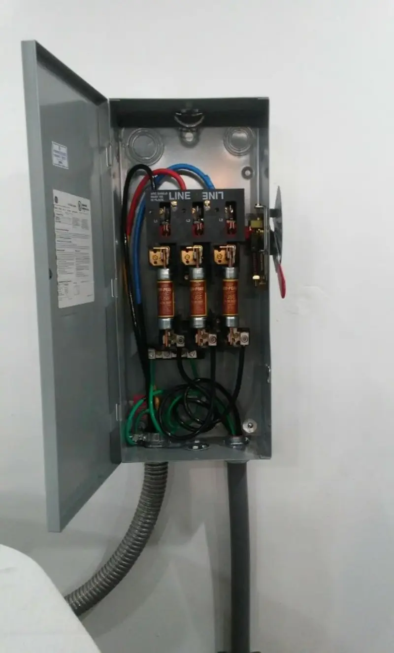 Three-phase disconnect switch installed for Smoke Detector Installation in Monmouth Beach